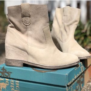 OTBT Suede Wedge Booties